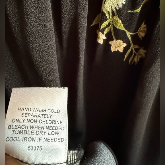 Sugarlips Jenna Floral Midi Dress Black Green Puff Sleeve Women’s Small NWT - Picture 9 of 14